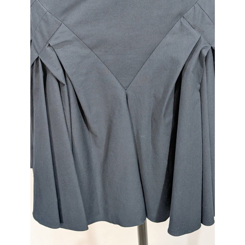 Christian Dior Boutique Paris Black Structured Pleated Mini Skirt 4 Made France - Picture 6 of 9